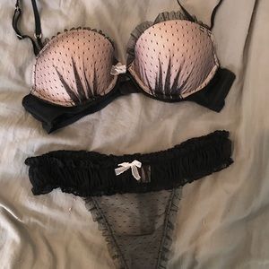 Victoria’s Secret Swiss Dot Bra & Pantie Set
